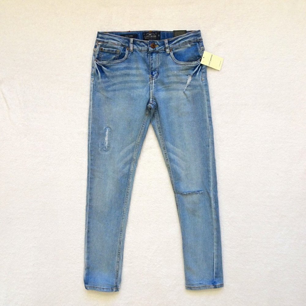 Lucky Brand Zoe Skinny Jeans Girls Size 16 Blue Denim Stretch